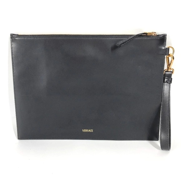 Versace Black Envelope with Silver Logo - Picture 5 of 6